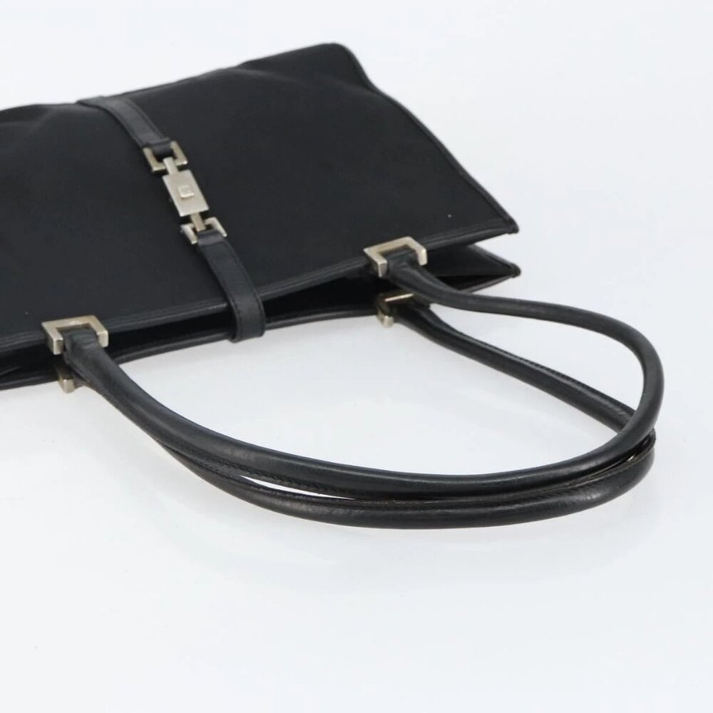 GUCCI Jackie Shoulder Bag Nylon Black Silver - Picture 6 of 16